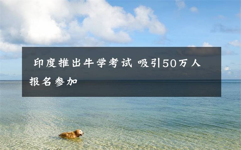  印度推出牛学考试 吸引50万人报名参加