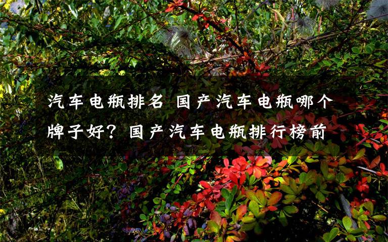 汽车电瓶排名 国产汽车电瓶哪个牌子好?国产汽车电瓶排行榜前十名