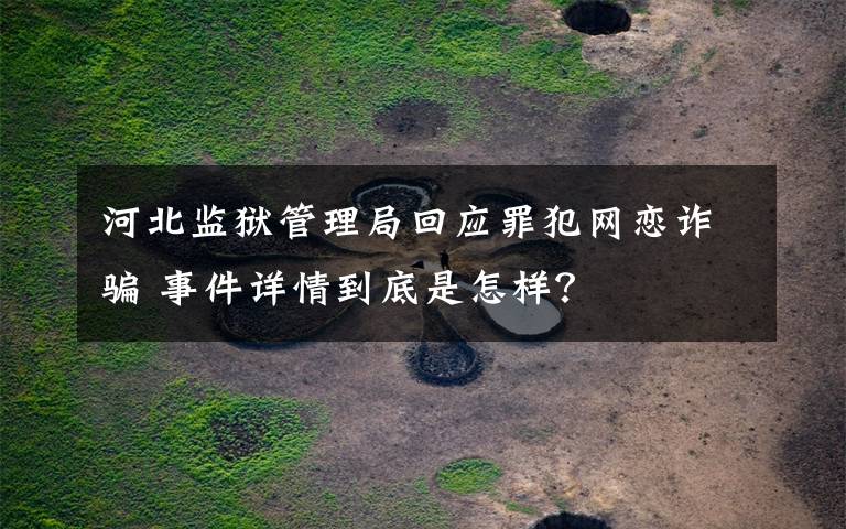 河北监狱管理局回应罪犯网恋诈骗 事件详情到底是怎样?