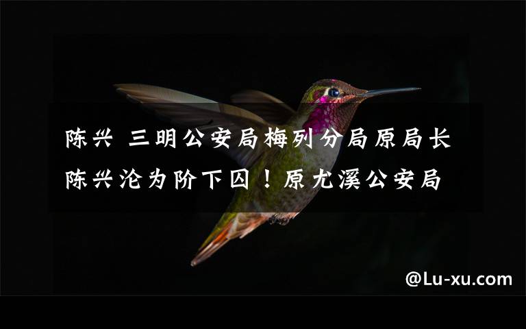 陈兴 三明公安局梅列分局原局长陈兴沦为阶下囚!原尤溪公安局局长!