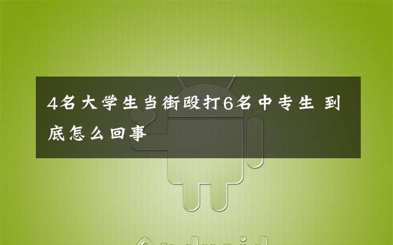 4名大学生当街殴打6名中专生 到底怎么回事