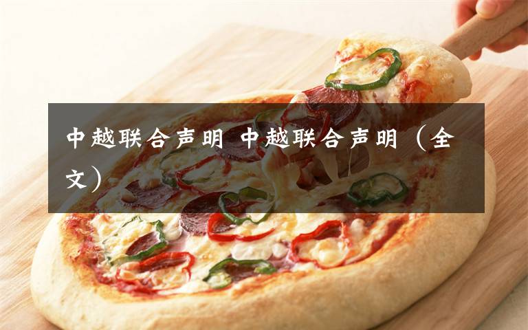 中越联合声明 中越联合声明（全文）