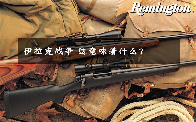 伊拉克战争 这意味着什么?