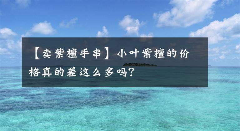 【卖紫檀手串】小叶紫檀的价格真的差这么多吗?