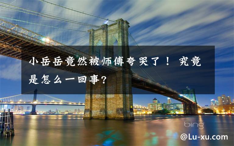 小岳岳竟然被师傅夸哭了! 究竟是怎么一回事?