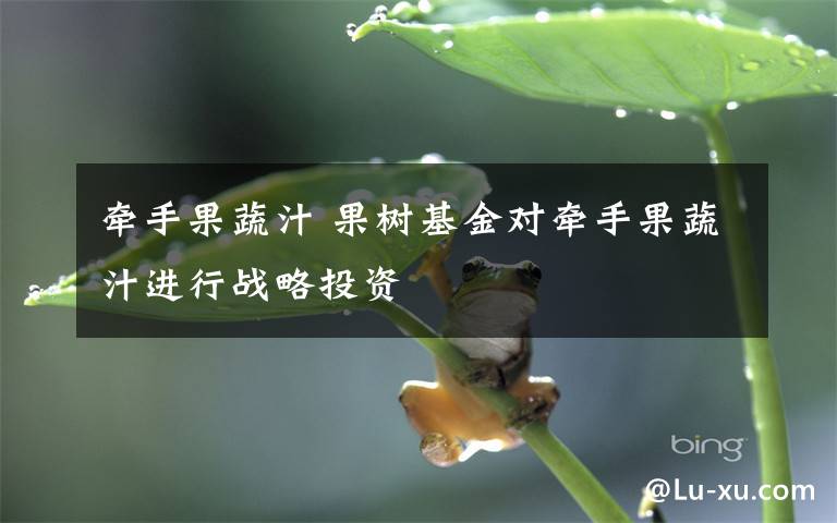 牵手果蔬汁 果树基金对牵手果蔬汁进行战略投资