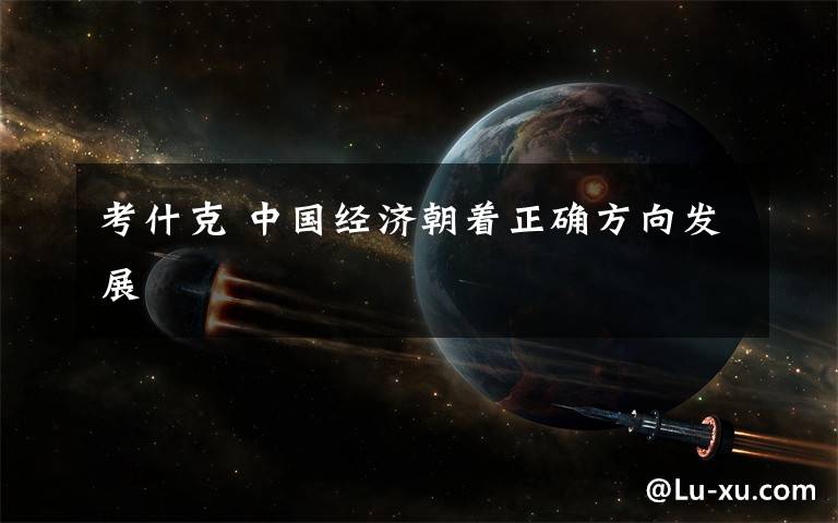 考什克 中国经济朝着正确方向发展