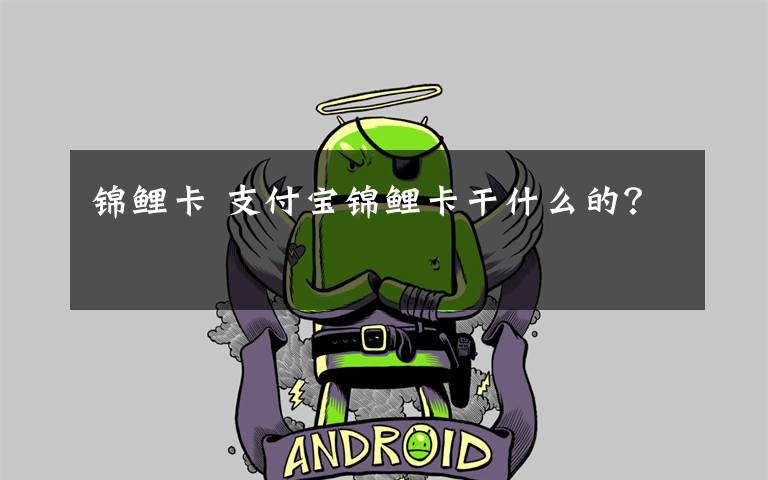 锦鲤卡 支付宝锦鲤卡干什么的?