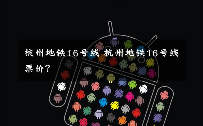 杭州地铁16号线 杭州地铁16号线票价？
