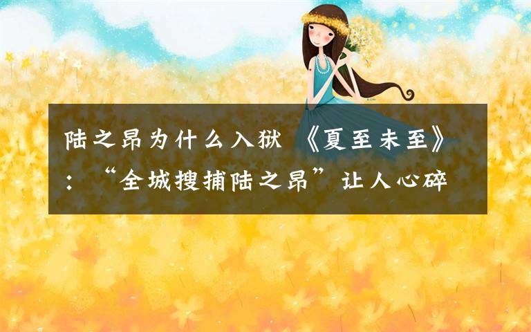 陆之昂为什么入狱 《夏至未至》:“全城搜捕陆之昂”让人心碎,被入狱的陆之昂虐心虐到哭
