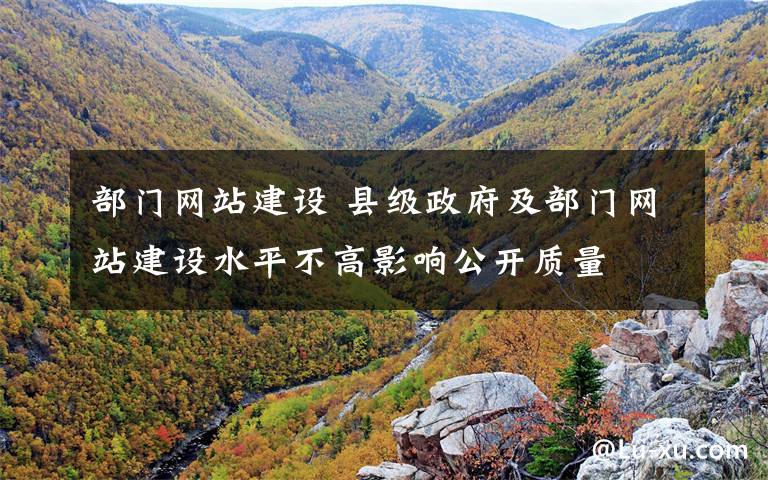 部门网站建设 县级政府及部门网站建设水平不高影响公开质量