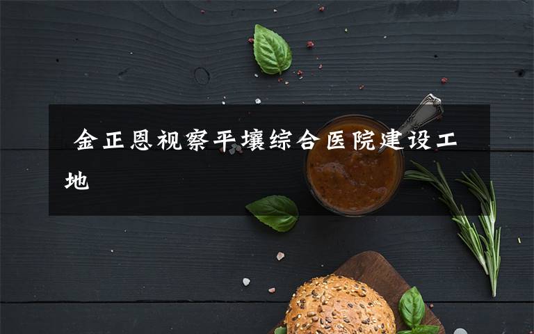  金正恩视察平壤综合医院建设工地