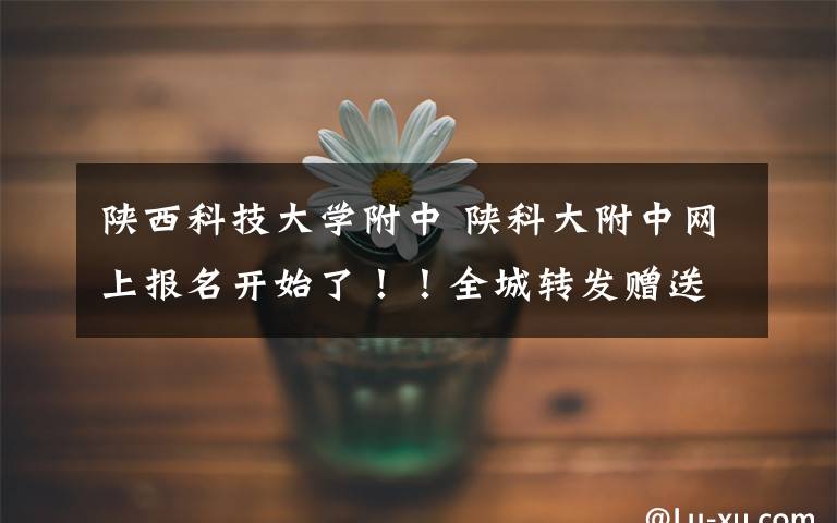 陕西科技大学附中 陕科大附中网上报名开始了!!全城转发赠送精美礼品,快来助阵哦!