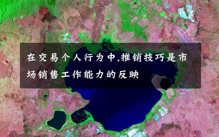 在交易个人行为中,推销技巧是市场销售工作能力的反映