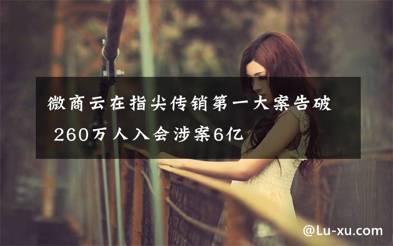 微商云在指尖传销第一大案告破 260万人入会涉案6亿