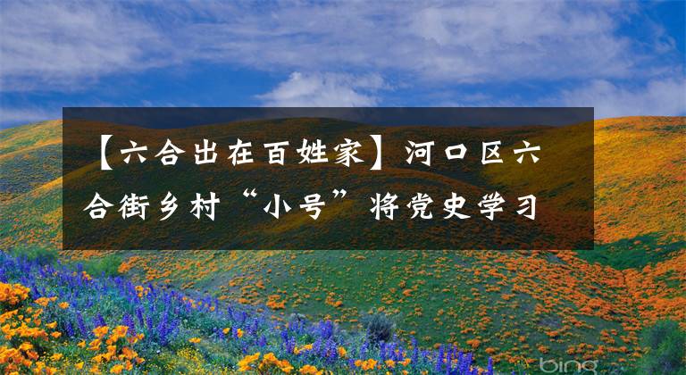 【六合出在百姓家】河口区六合街乡村“小号”将党史学习教育“声音”带入人心。