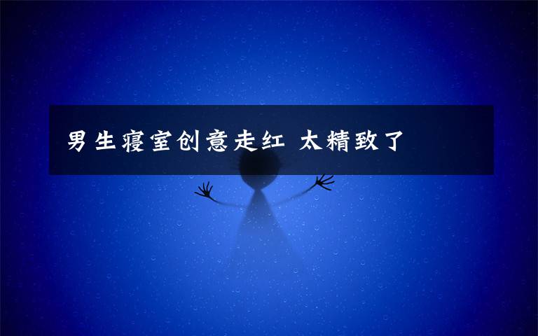 男生寝室创意走红 太精致了