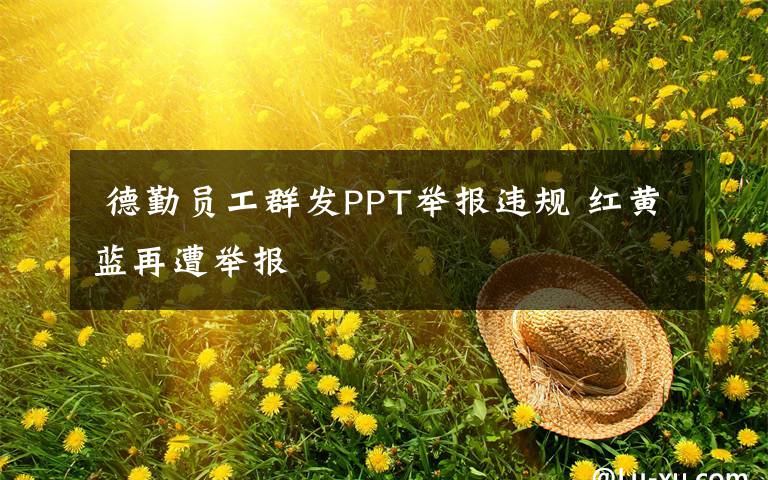 德勤员工群发PPT举报违规 红黄蓝再遭举报