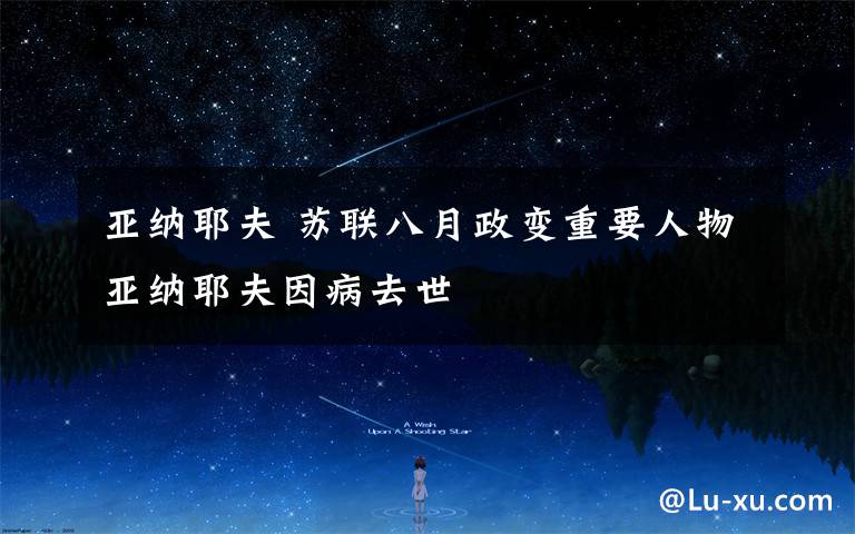 亚纳耶夫 苏联八月政变重要人物亚纳耶夫因病去世