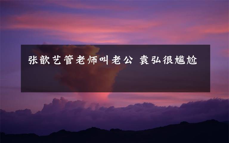 张歆艺管老师叫老公 袁弘很尴尬