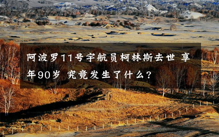 阿波罗11号宇航员柯林斯去世 享年90岁 究竟发生了什么?