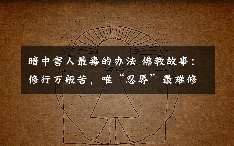 暗中害人最毒的办法 佛教故事:修行万般苦,唯“忍辱”最难修!