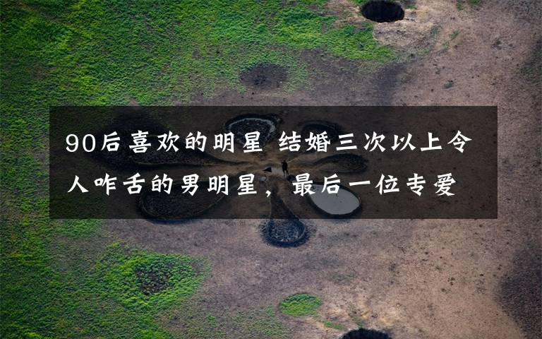 90后喜欢的明星 结婚三次以上令人咋舌的男明星,最后一位专爱90后
