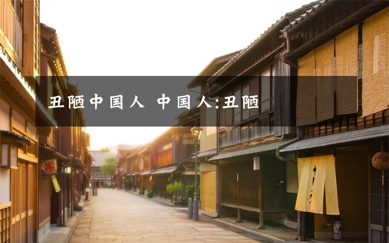 丑陋中国人 中国人:丑陋