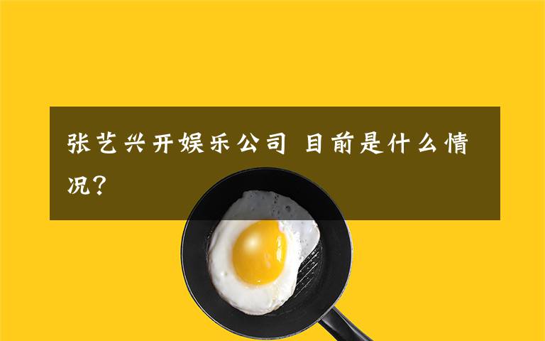 张艺兴开娱乐公司 目前是什么情况?