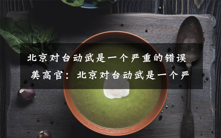 北京对台动武是一个严重的错误 美高官:北京对台动武是一个严重的错误!