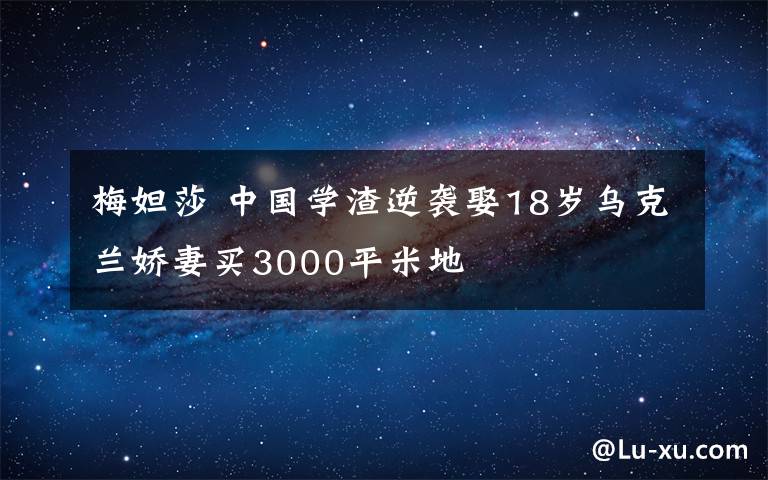 梅妲莎 中国学渣逆袭娶18岁乌克兰娇妻买3000平米地