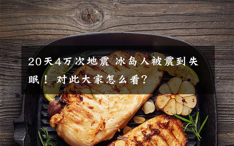 20天4万次地震 冰岛人被震到失眠! 对此大家怎么看?
