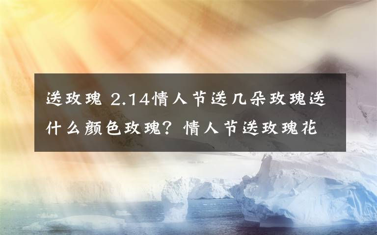送玫瑰 2.14情人节送几朵玫瑰送什么颜色玫瑰?情人节送玫瑰花的花语大全