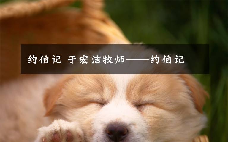 约伯记 于宏洁牧师——约伯记