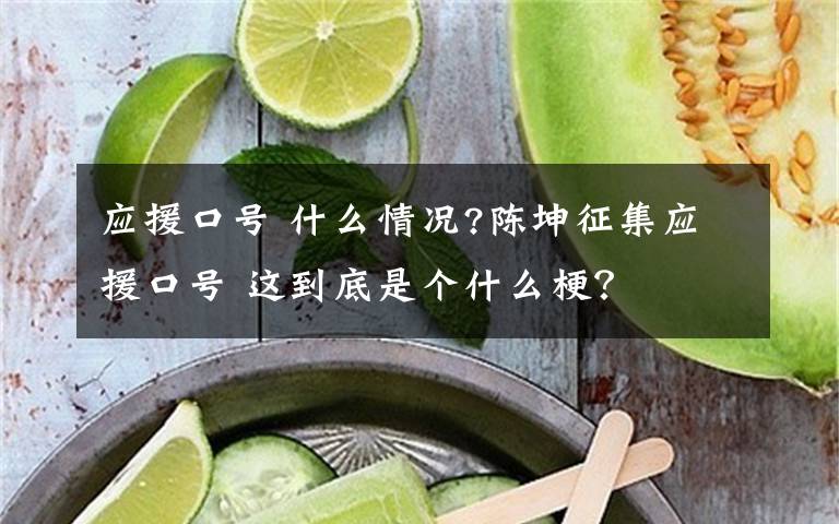 应援口号 什么情况?陈坤征集应援口号 这到底是个什么梗？
