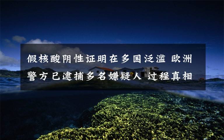 假核酸阴性证明在多国泛滥 欧洲警方已逮捕多名嫌疑人 过程真相详细揭秘!