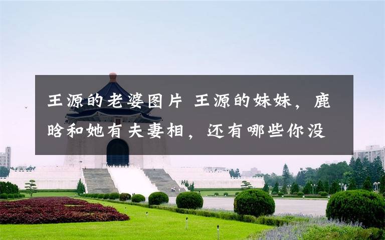 王源的老婆图片 王源的妹妹,鹿晗和她有夫妻相,还有哪些你没见过的女版男明星?