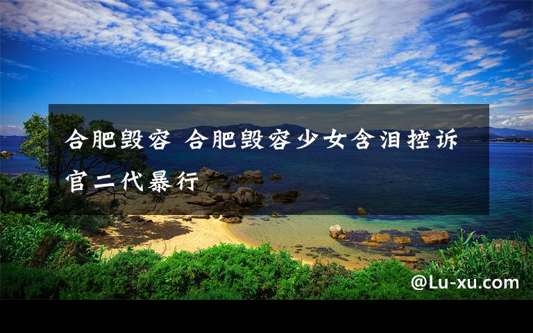 合肥毁容 合肥毁容少女含泪控诉官二代暴行