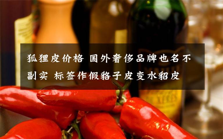 狐狸皮价格 国外奢侈品牌也名不副实 标签作假貉子皮变水貂皮