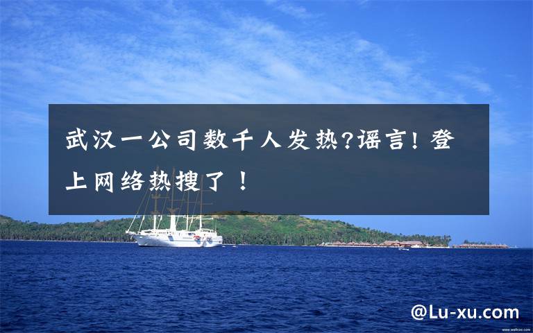武汉一公司数千人发热?谣言! 登上网络热搜了！