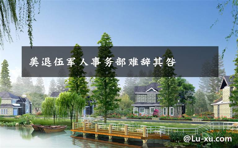 美退伍军人事务部难辞其咎