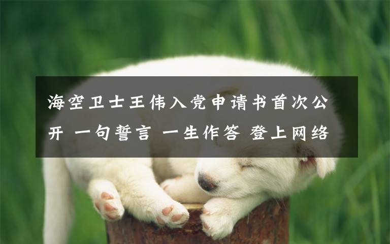 海空卫士王伟入党申请书首次公开 一句誓言 一生作答 登上网络热搜了!