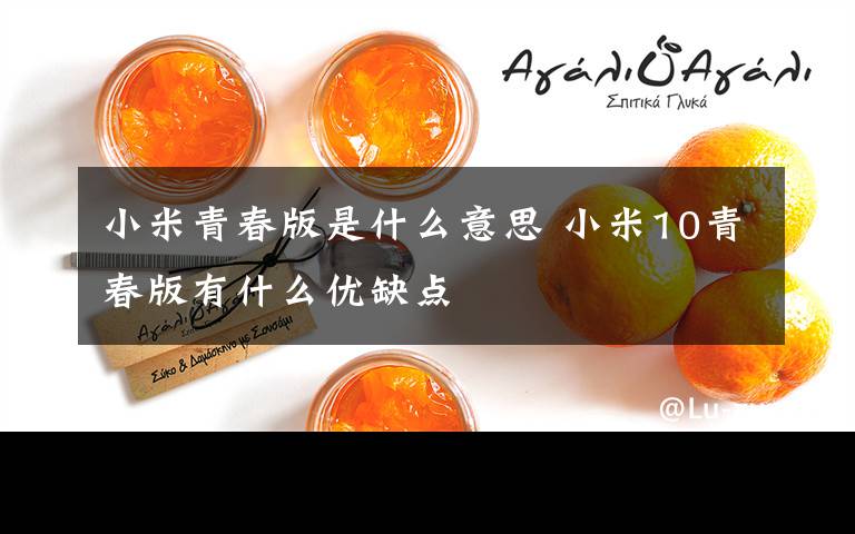小米青春版是什么意思 小米10青春版有什么优缺点
