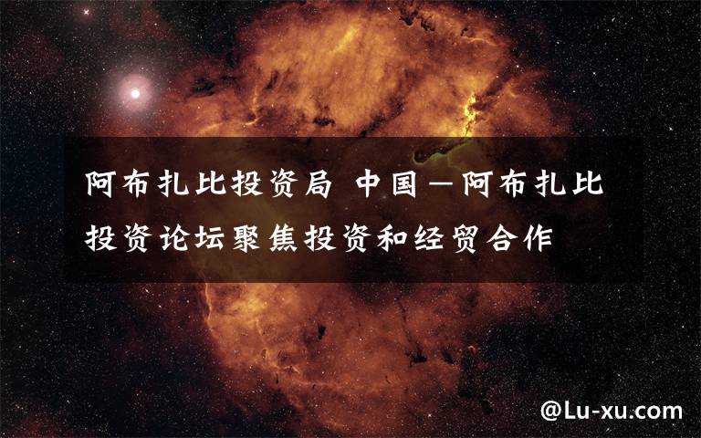 阿布扎比投资局 中国－阿布扎比投资论坛聚焦投资和经贸合作