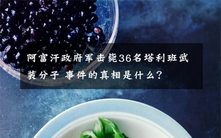 阿富汗政府军击毙36名塔利班武装分子 事件的真相是什么?