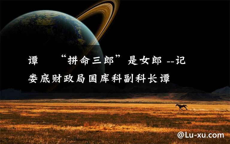 谭赟 “拼命三郎”是女郎 --记娄底财政局国库科副科长谭赟