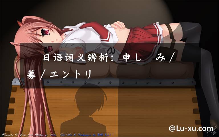 込 日语词义辨析:申し込み/応募/エントリー
