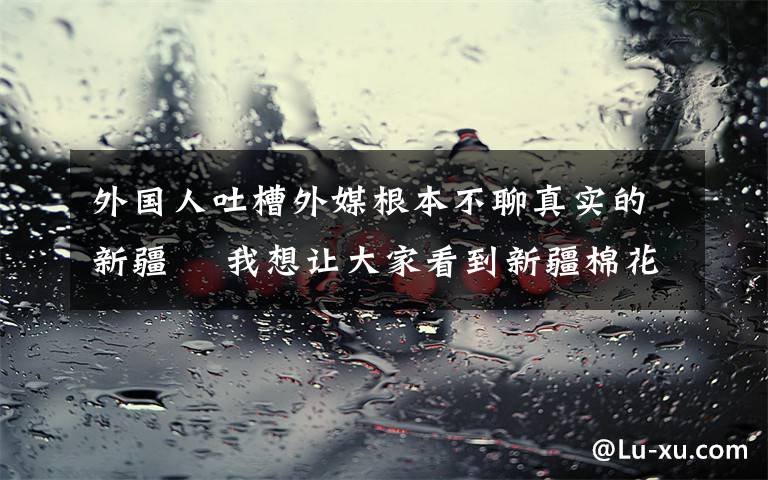 外国人吐槽外媒根本不聊真实的新疆  我想让大家看到新疆棉花真正的播种过程 对此大家怎么看?