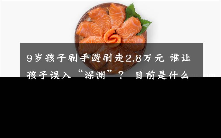 9岁孩子刷手游刷走2.8万元 谁让孩子误入“深渊”? 目前是什么情况?