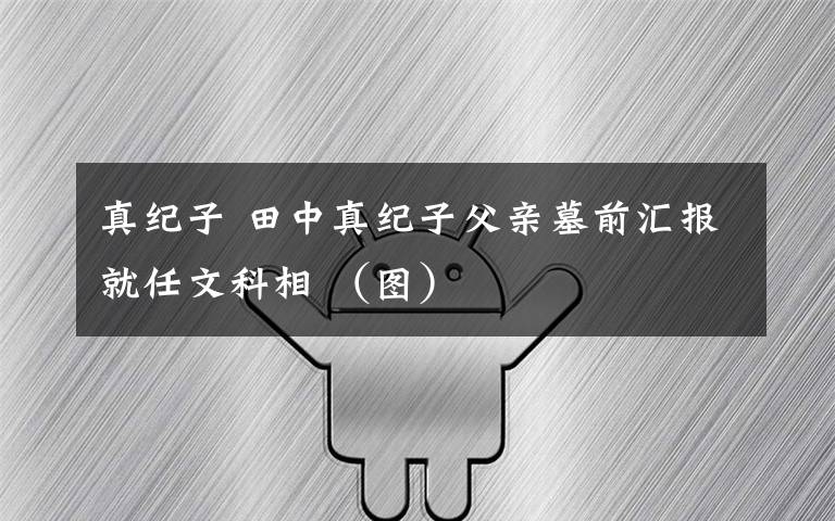 真纪子 田中真纪子父亲墓前汇报就任文科相 （图）